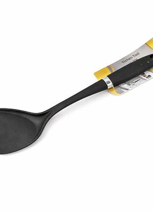 Кухонна нейлонова лопатка №wel-m9-5, чорна, термостійка, 34×10 см