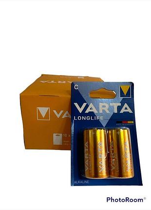 Батарейка r14 varta longlife c алкалиновая долговечная (4114101412)