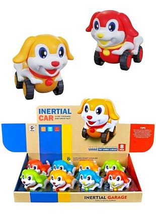 Машинка-игрушка в форме щенка инерционная 10 см bj687a-1