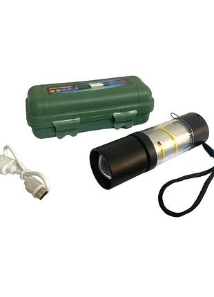 Компактний ліхтарик №5149 з usb-зарядкою та ремінцем