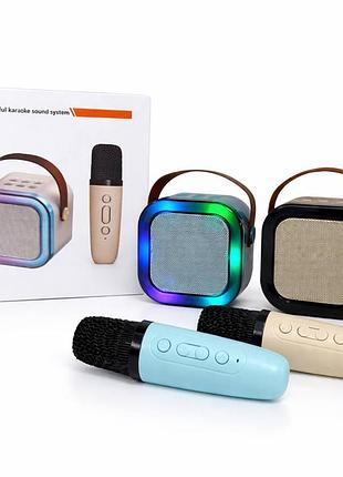 Портативная bluetooth-колонка с микрофоном №к12 для караоке