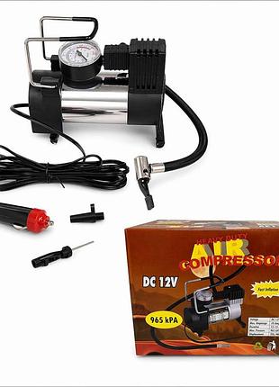 Автомобильный компрессор dj-12v 12v компактный с манометром 965 kpa