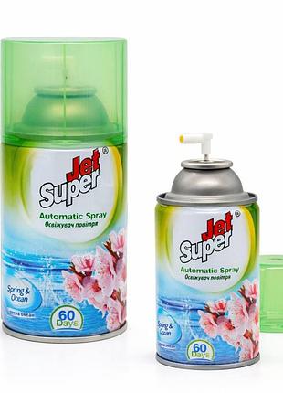 Запасной баллончик jet super №009 260мл spring ocean — освежитель воздуха