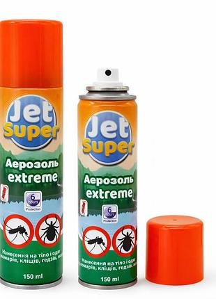 Аэрозоль от комаров jet super repellent extreme 150 мл до 6 часов (турция)