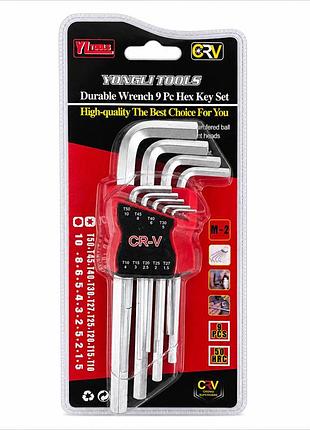 Професійні шестигранні ключі torx t10–t50 s-9-2 комплект