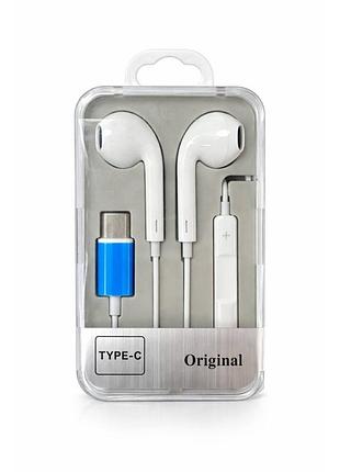 Провідні навушники з usb type-c тс-2 у пластиковій коробці