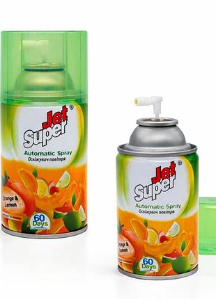 Запасной аэрозольный освежитель воздуха jet super №008 260 мл citrus lemon