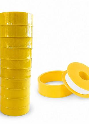 Фум-лента ptfe жёлтая 19×15×0.2 мм s-15 для уплотнения резьбовых соединений