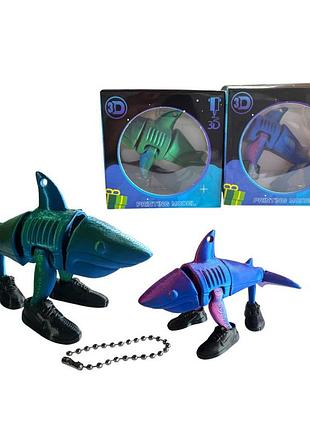 Шарнирная 3d игрушка-брелок тралалейло тралала акула в кроссовках 10 см lk3495-19