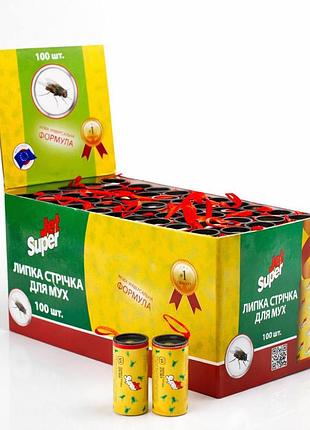 Липка стрічка від мух №5 jet super 78см для дому та господарських приміщень