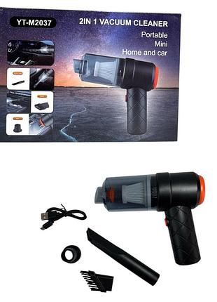 Портативный мини-пылесос для автомобиля yt-m2037 с usb-зарядкой 2-в-1