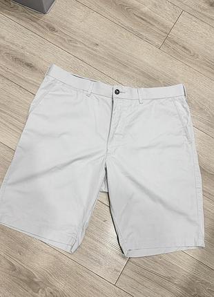 Чоловічі шорти чінос m&s, сірі шорти marks & spencer , классические шорты мужские