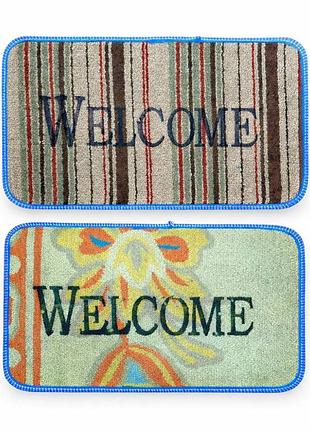 Килимок поліестер 35×55 см прямокутний welcome з плямами №476-3 для вхідної зони