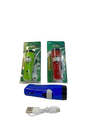Кишеньковий usb-ліхтарик sd-8670 з вбудованим акумулятором (3,4×10,5 см)