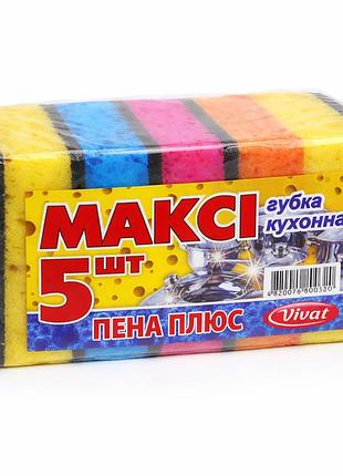 Губка кухонная пина плюс xxl (10×7 см) для посуды