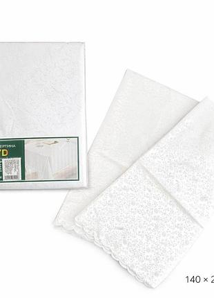 Скатерть пвх на тканевой основе tb1903b для кухни 140×220 см с декоративным узором