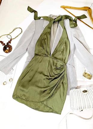 Трендовая сатиновая мини-платье/платье/платье/ платье🫒 zara, на р. xxs/xs
