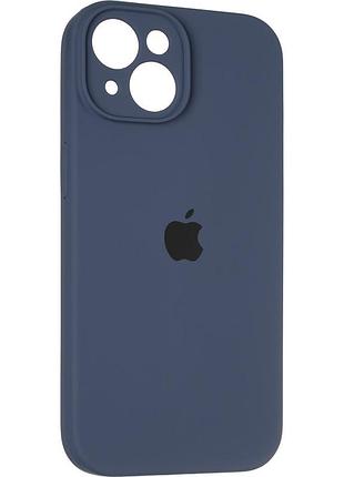 Чехол fiji silicone case full camera для apple iphone 14 plus бампер накладка с защитой камеры dark blue