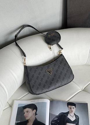 Сумка жіноча guess noelle 2в1 сірий гес