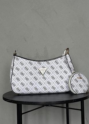Сумка жіноча guess noelle 2в1 білий гес
