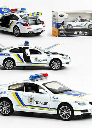 Металлопластиковая модель полицейского автомобиля тк 7777 ua "авто эксперт" 1:32 с функциями света и звука