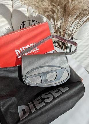 Сумка жіноча diesel сірий дизель lux