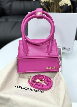 Премиум cумка женская jacquemus малиновый клатч жакмюс
