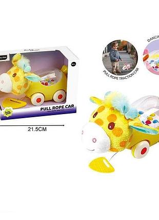 Яскрава каталка-жираф yt 25-14 з рухомими кульками для малюків