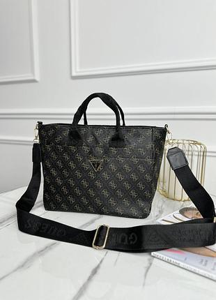 Сумка жіноча guess medium гес шопер коричневий шоппер