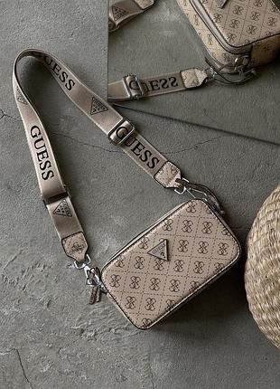 Сумка женская guess 4g молочный гесс кросс-боди через плечо