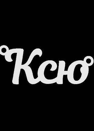 Срібне кольє з ім'ям ксю