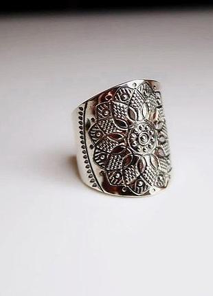 Серебряное кольцо узоры весны dariy 301к