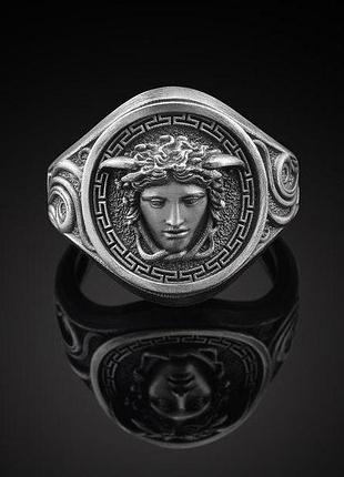 Срібний перстень грецька medusa dariy 707п