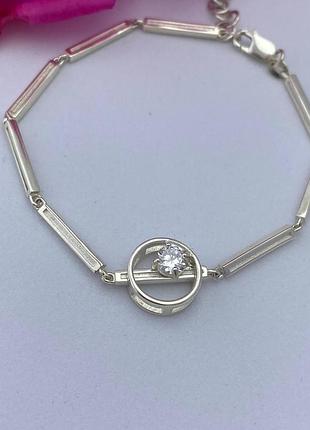 Серебряный браслет с камнем dariy 1107бр 18-21см