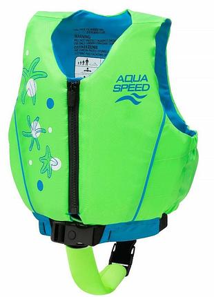 Жилетка для плавання aqua speed swim star 61131 бірюзовий, салатовий діт 15-19 кг 627-03