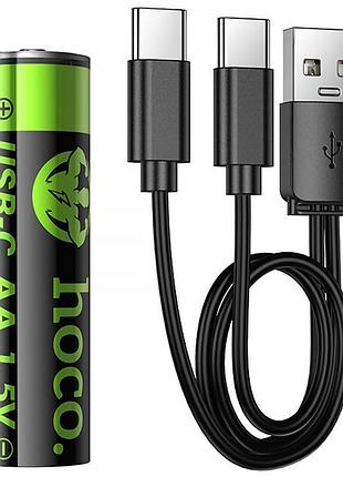 Аккумуляторные батарейки hoco ja3 (aa) energy 2 pcs black