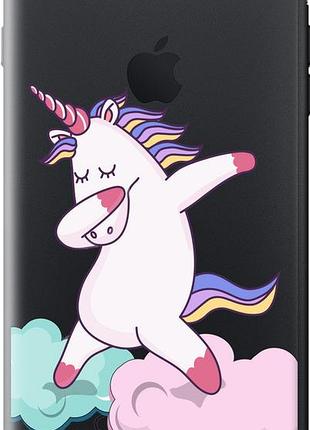 Чехол на iphone 8 plus единорог из силикона fch_0163447