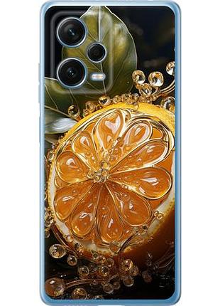 Чехол на xiaomi redmi note 12 pro+ 5g лимон из силикона fch_0167623
