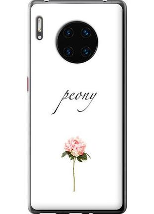 Чехол на huawei mate 30 pro пион из силикона fch_0167884