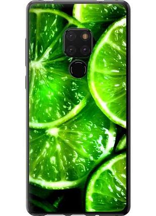 Чехол на huawei mate 20 зелёные дольки лимона из пластика fch_0166726