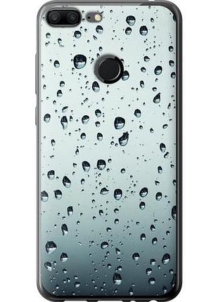Чехол на huawei honor 9 lite стекло в каплях из пластика fch_0168117