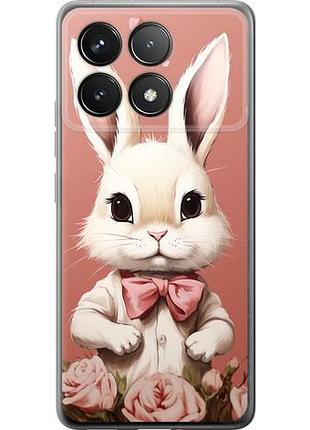 Чехол на xiaomi poco f6 pro зайчик из силикона fch_0159513