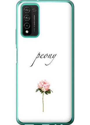 Чехол на huawei honor 10x lite пион из силикона fch_0167883