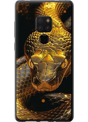 Чехол на huawei mate 20 golden snake из пластика fch_0168005