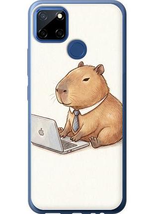 Чехол на realme cxiaomi 12 funny capybara ceo working из пластика fch_0157083