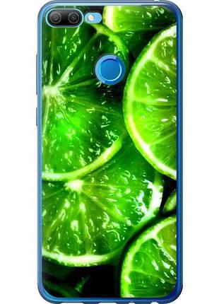 Чехол на huawei honor 9i зелёные дольки лимона из силикона fch_0166719
