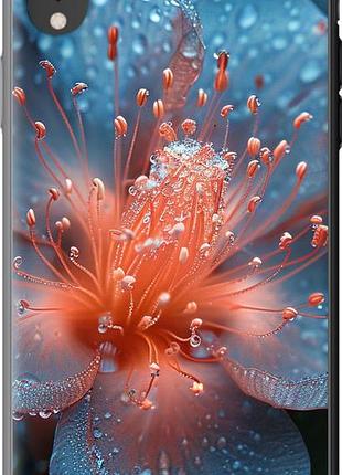 Чехол на iphone xr роса на цветке из пластика fch_0162396