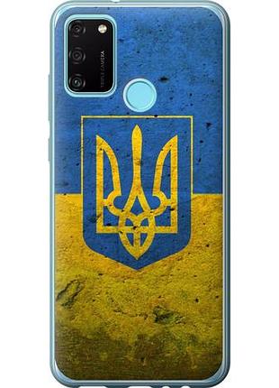 Чехол на huawei honor 9a флаг и герб украины 2 из силикона fch_0168327
