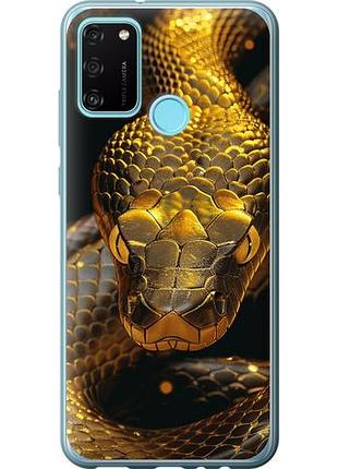 Чехол на huawei honor 9a golden snake из силикона fch_0167997