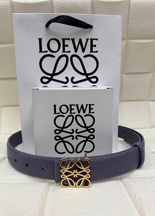 Ремінь жіночий шкіряний із пряжкою loewe ширина 3 см довжина 110 см. сірий